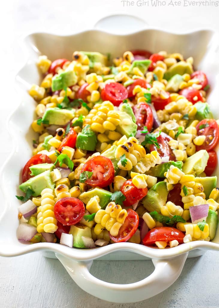 Corn Avocado and Tomato Salad 