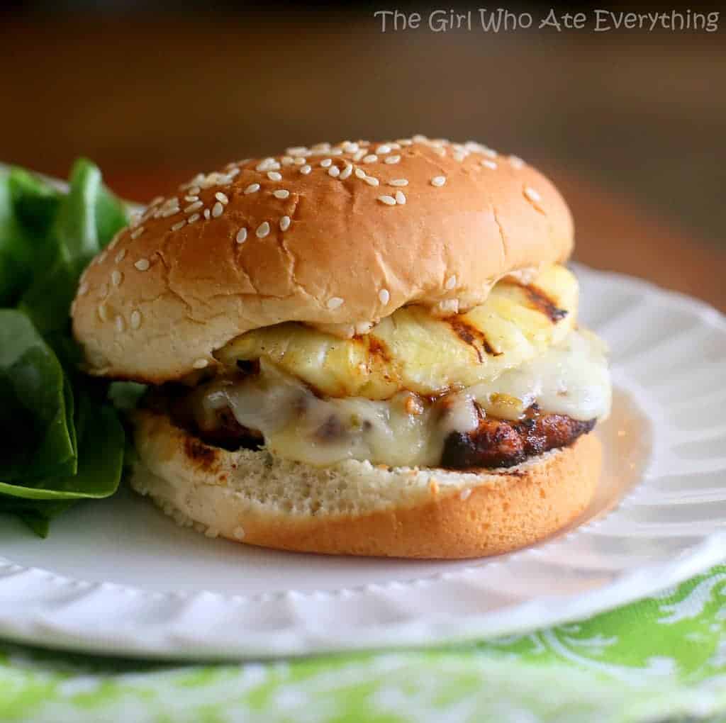 Spicy Hawaiian Chicken Burgers