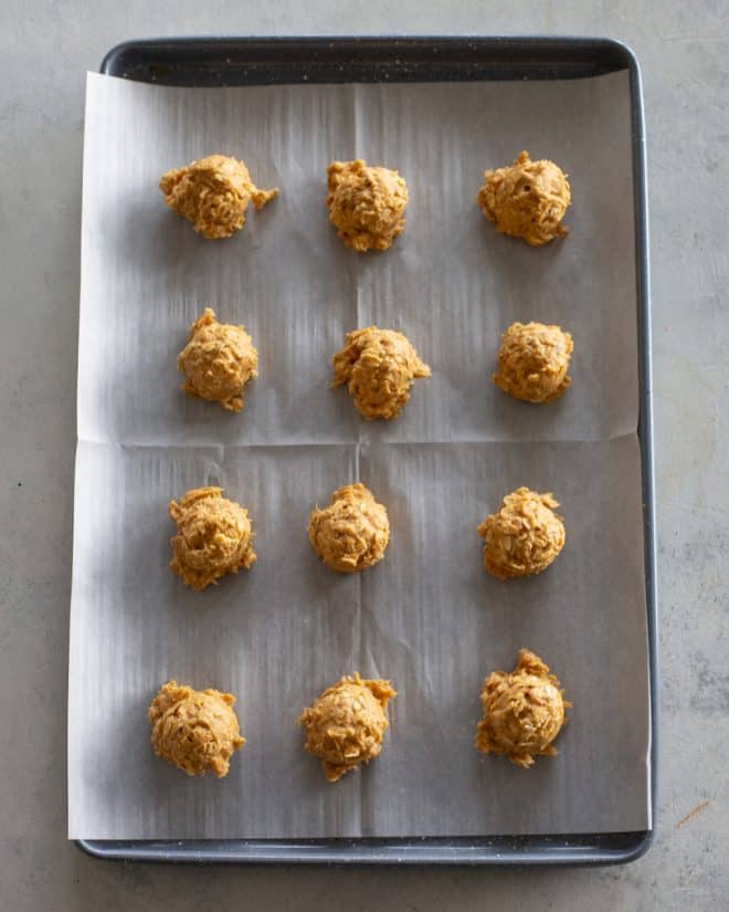 pumpkin oatmeal scotchie cookie dough