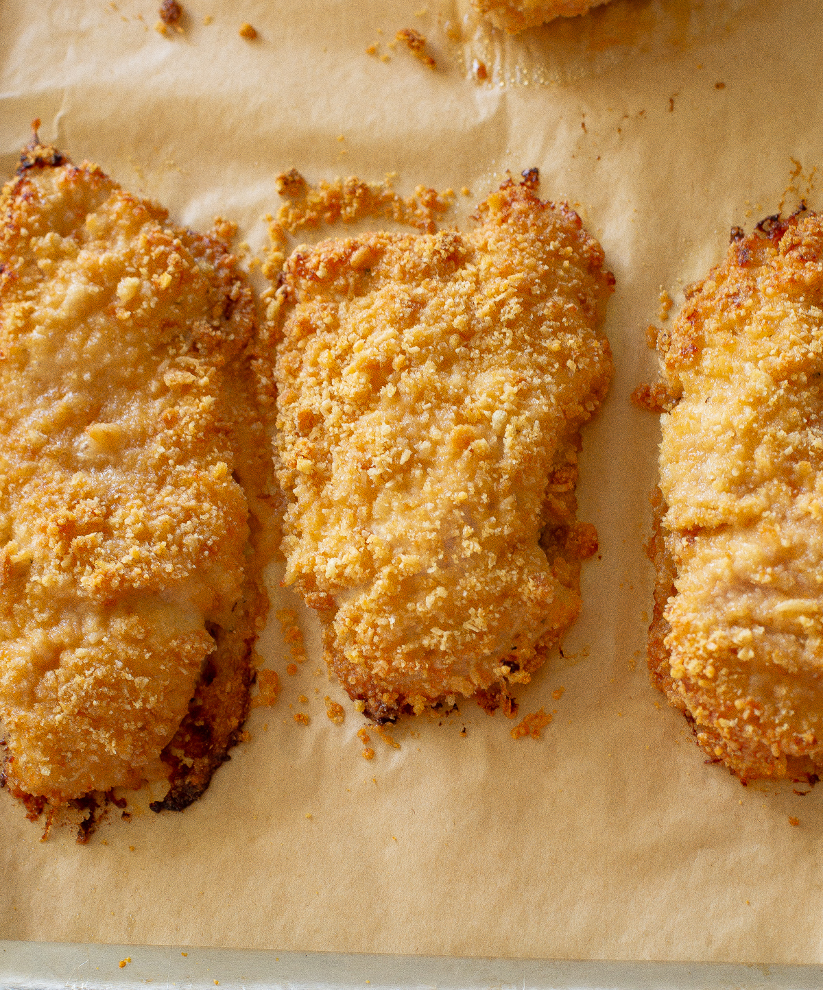 chicken on a baking sheet
