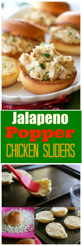 In these Jalapeno Popper Chicken Sliders is chicken, cream cheese, jalapenos, and topped with a crunchy Panko topping. #appetizer #jalapeno #popper #sliders #recipes