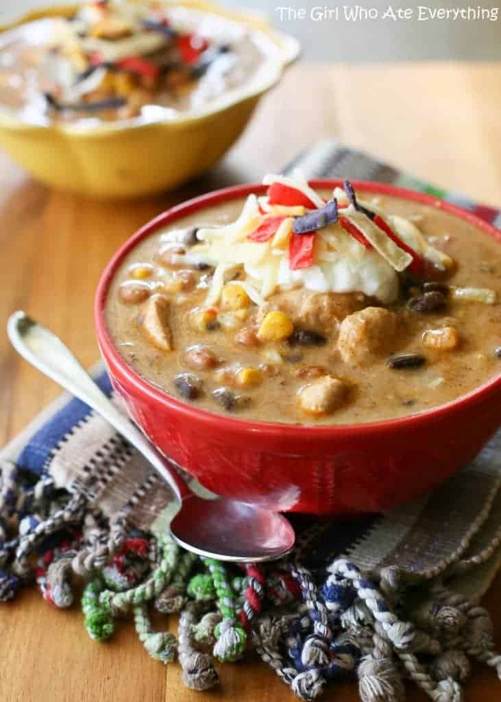 Spicy Chicken Enchilada Soup - packed with spices and flavor!