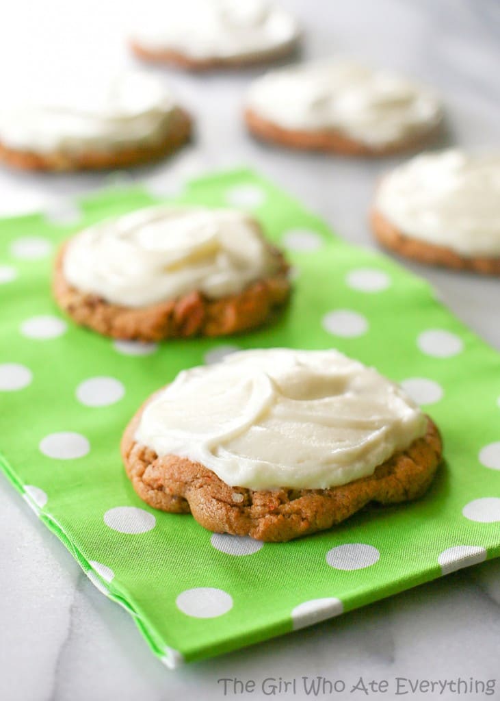 Chewy Carrot Cake Cookies | The Girl Who Ate Everything