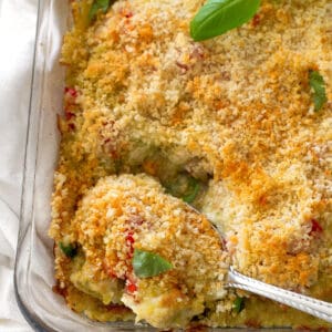 Bruschetta Pesto Chicken Casserole