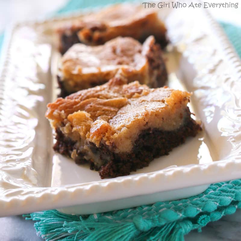 Peanut Butter Chocolate Gooey Butter Cake | The Girl Who Ate Everything