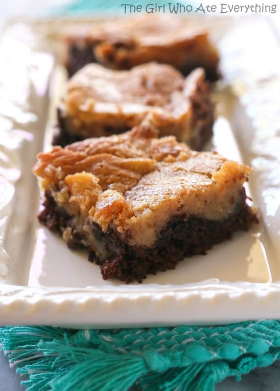 Peanut Butter Chocolate Gooey Butter Cake | The Girl Who Ate Everything