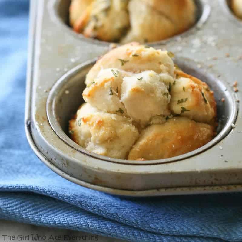 Mini Garlic Monkey Bread - the-girl-who-ate-everything.com