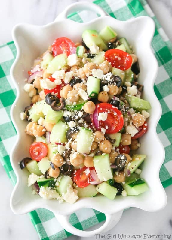 Greek Garbanzo Bean Salad | The Girl Who Ate Everything