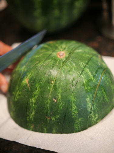 How to Cut A Watermelon Into Sticks the-girl-who-ate-everything.com