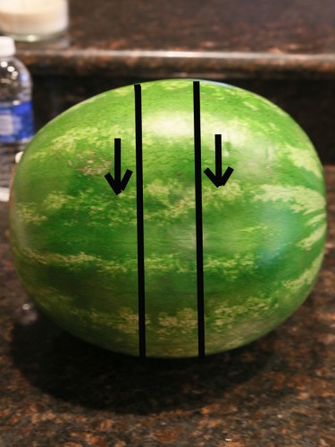 How to Cut A Watermelon Into Sticks the-girl-who-ate-everything.com