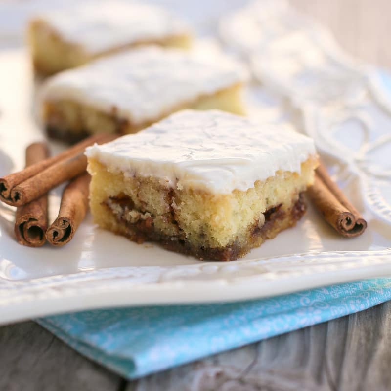 Cinnamon Roll Sheet Cake | The Girl Who Ate Everything Cookbook