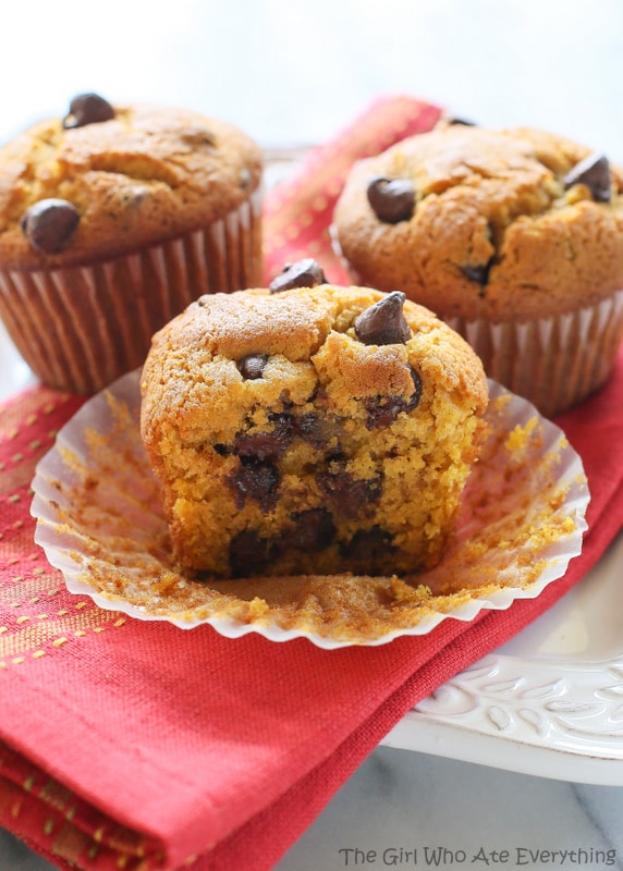 Pumpkin Chocolate Chip Muffins