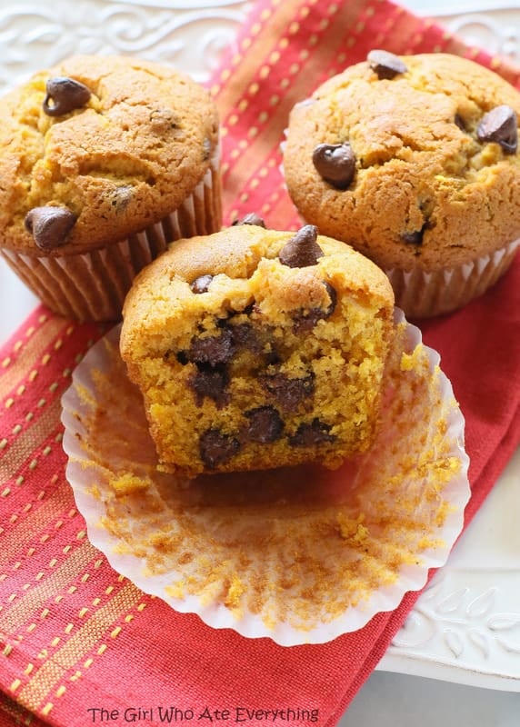  Pumpkin Chocolate Chip Muffins 