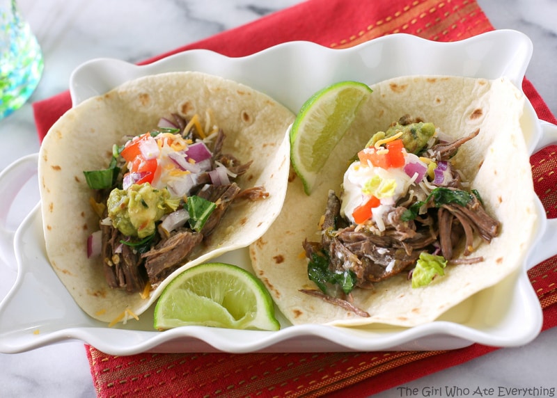 Salsa Verde Beef Tacos