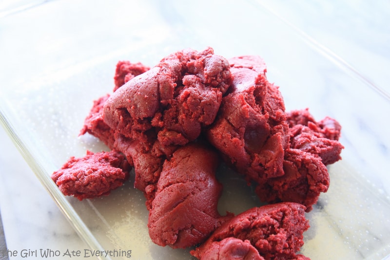 Red Velvet Gooey Butter Bars - The Girl Who Ate Everything