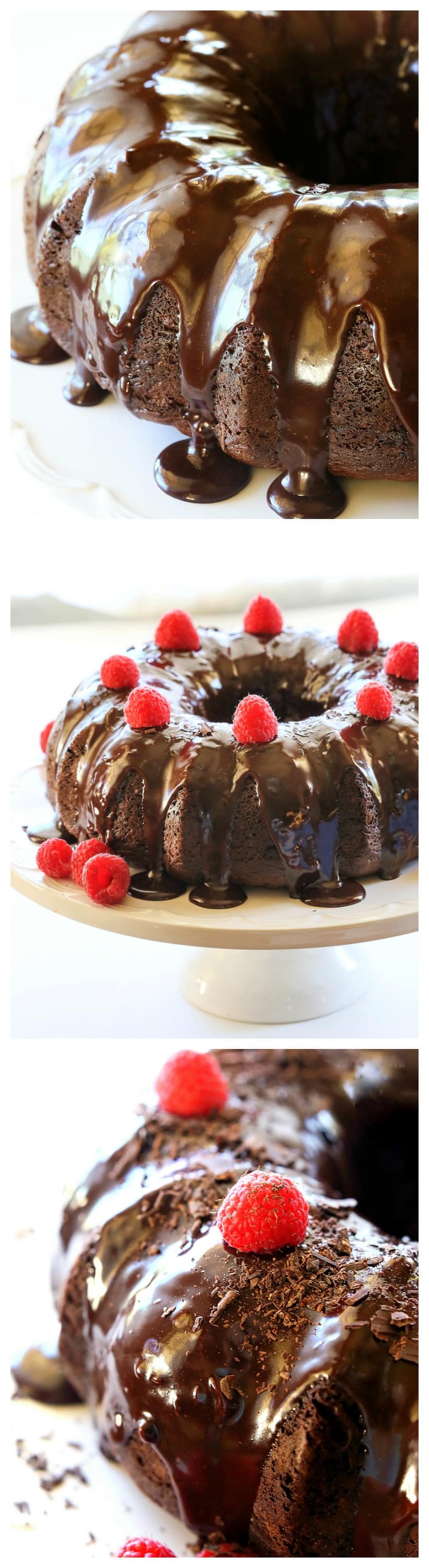 This Easy Chocolate Bundt Cake will make you a rock star with your friends and family. An incredibly moist cake topped with decadent chocolate glaze. #easy #chocolate #bundt #cake #dessert
