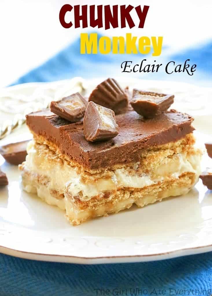 Chunky Monkey Eclair Cake 