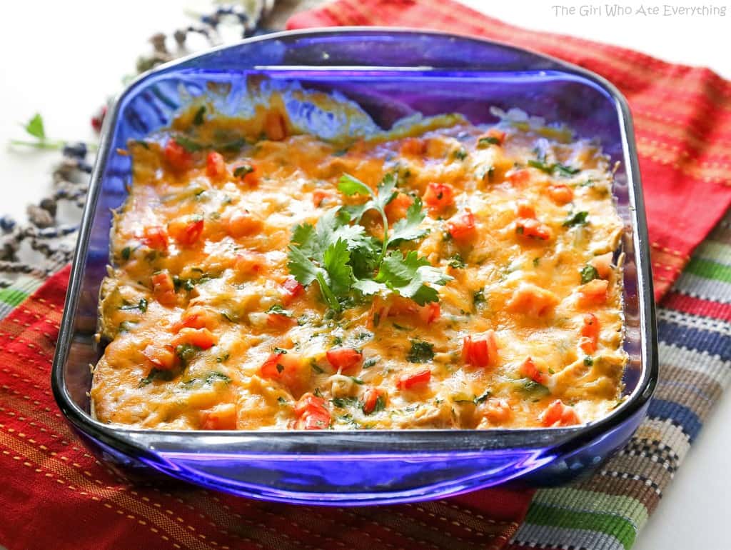 Salsa Verde Enchiladas - a fresh and easy casserole that freezes great. And gluten-free! the-girl-who-ate-everything.com