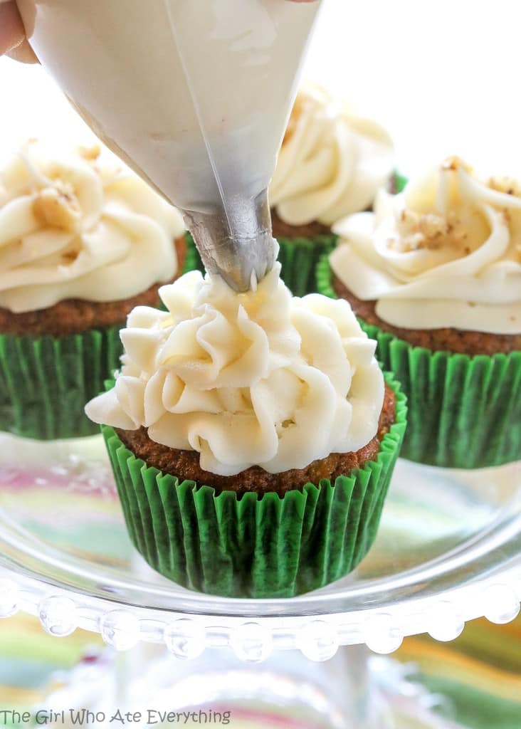 Carrot Cake Cupcakes with White Chocolate Cream Cheese Frosting - the-girl-who-ate-everything.com