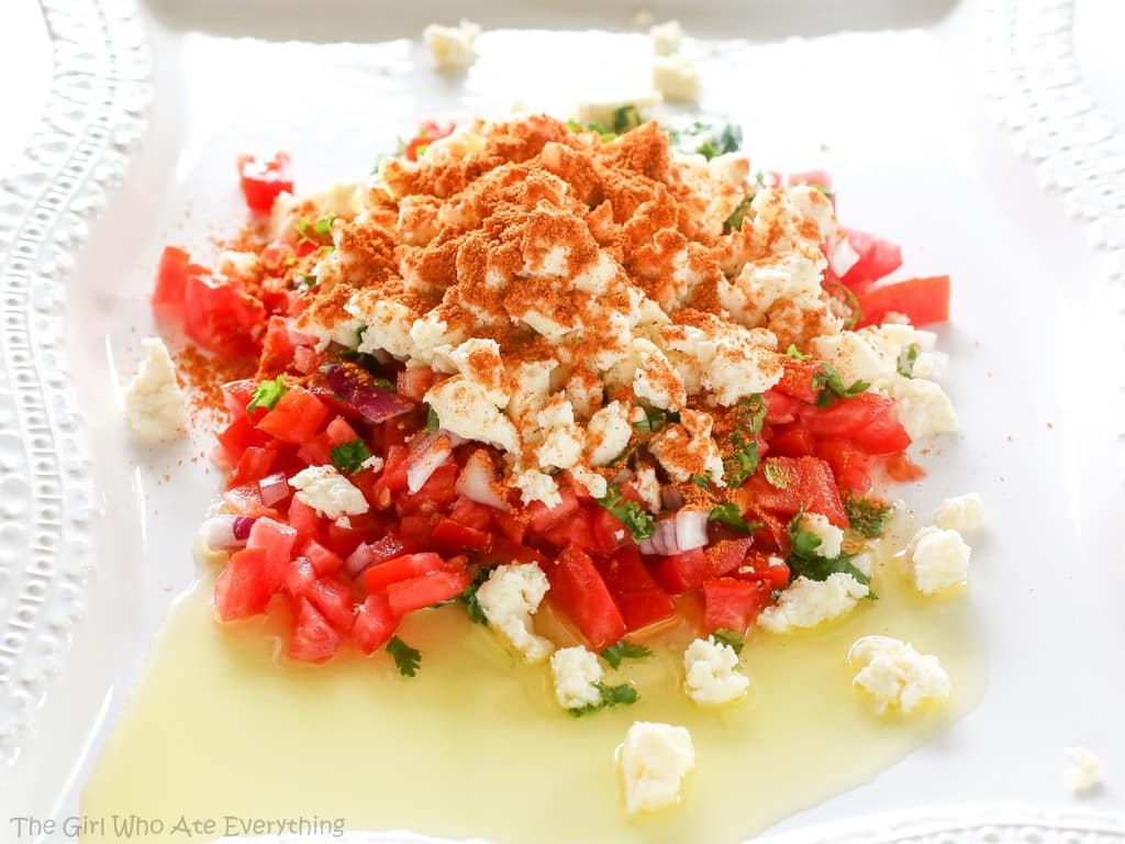 Queso Fresco Dip - this is as fresh as it gets! Only a couple of ingredients and tasty. the-girl-who-ate-everything.com