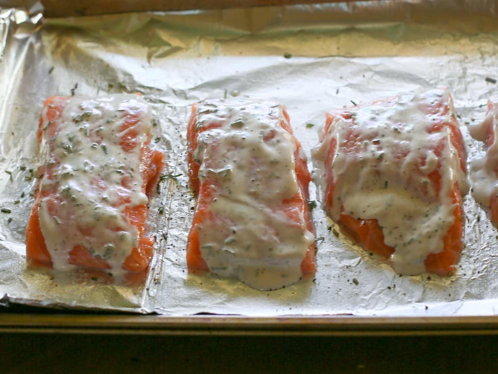 Rosemary Ranch Salmon - don't knock it til you try it. This combination of flavors is delicious. the-girl-who-ate-everything.com