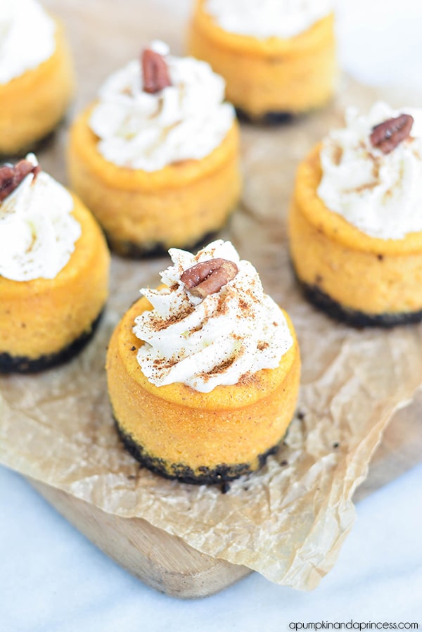 Mini Pumpkin Cheesecakes