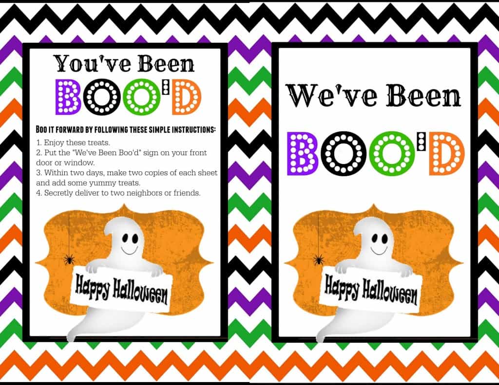 You've Been Boo'd - A free cute printable to "BOO" your neighbors with! the-girl-who-ate-everything.com
