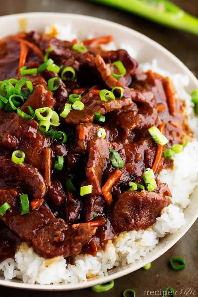 Slow Cooker Mongolian Beef - Weekly Menu #18