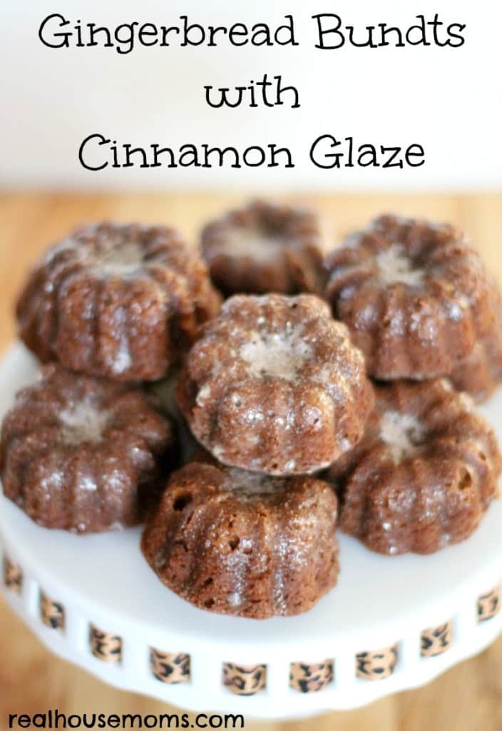 Gingerbread Bundts with Cinnamon Glaze