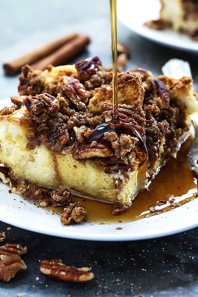 Overnight Cinnamon Pecan French Toast Casserole 
