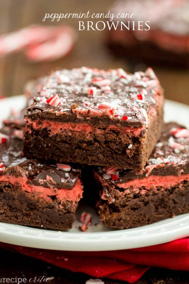 Peppermint Candy Cane Brownies