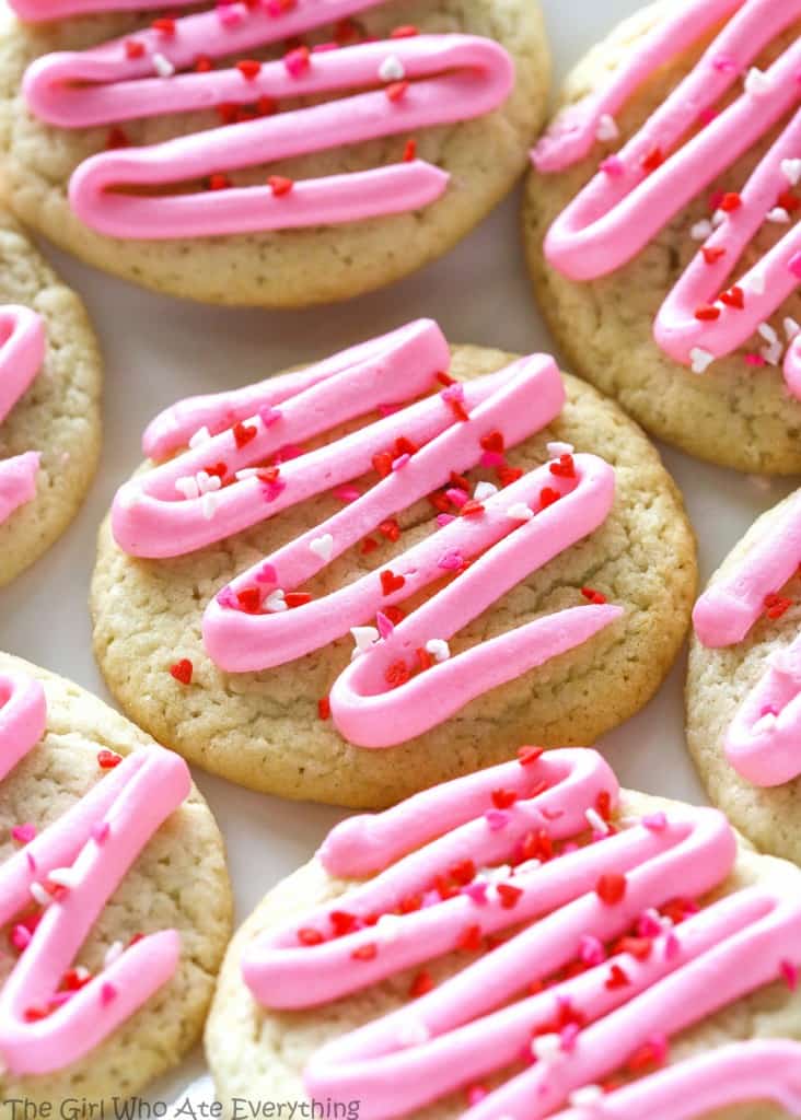 Chewy Sugar Cookies - good without frosting but I couldn't help myself. This recipe is perfection! the-girl-who-ate-everything.com