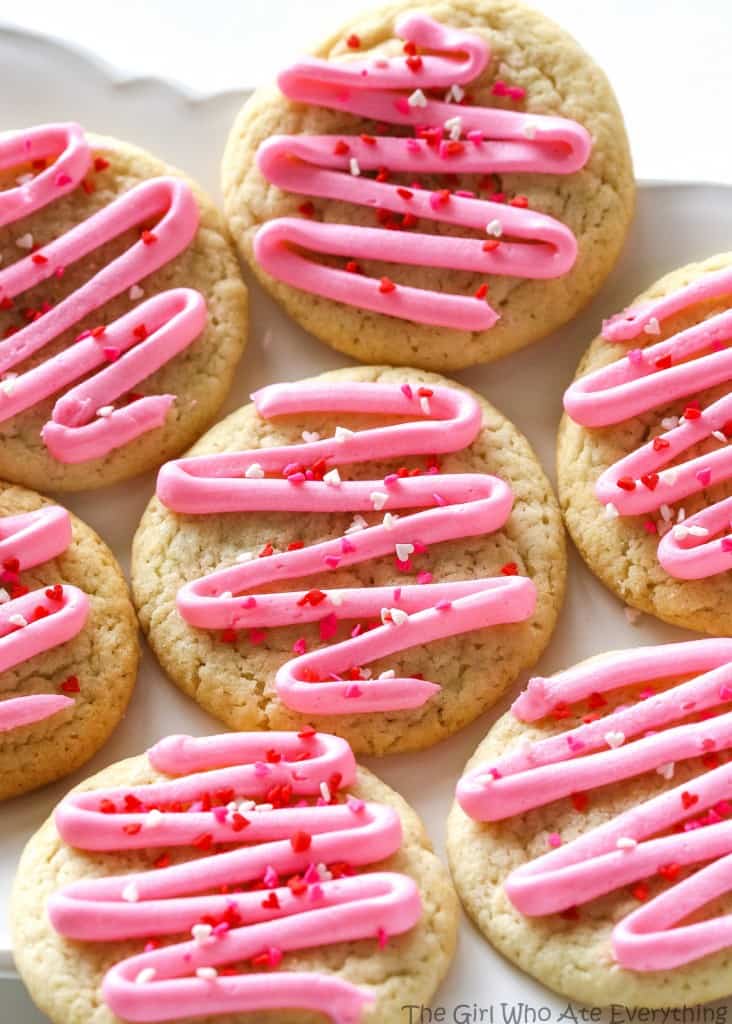 Chewy Sugar Cookies - good without frosting but I couldn't help myself. This recipe is perfection! the-girl-who-ate-everything.com