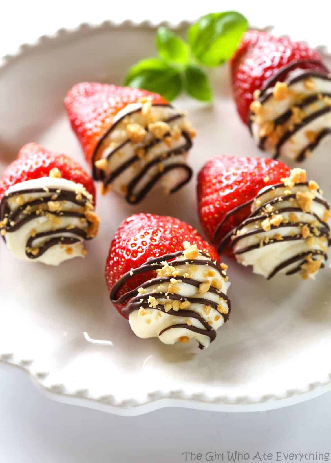 Mascarpone Stuffed Strawberries. 