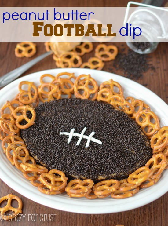 peanut butter football dip