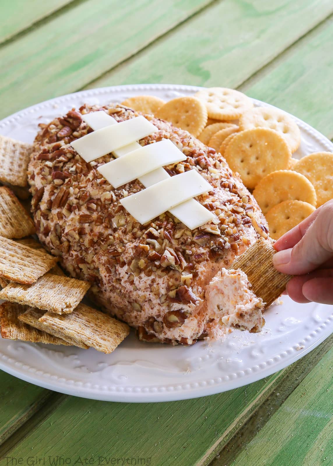 Ham and Cheese Football - only 6 ingredients. Great for the big football game. the-girl-who-ate-everything.com