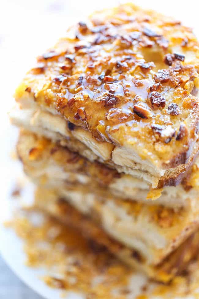 Banana stuffed french toast-damn delicious