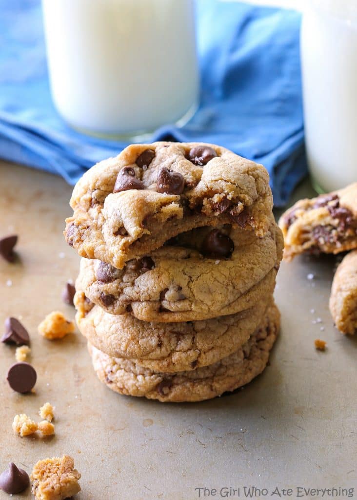 Salty Browned Butter Chocolate Chip Cookies