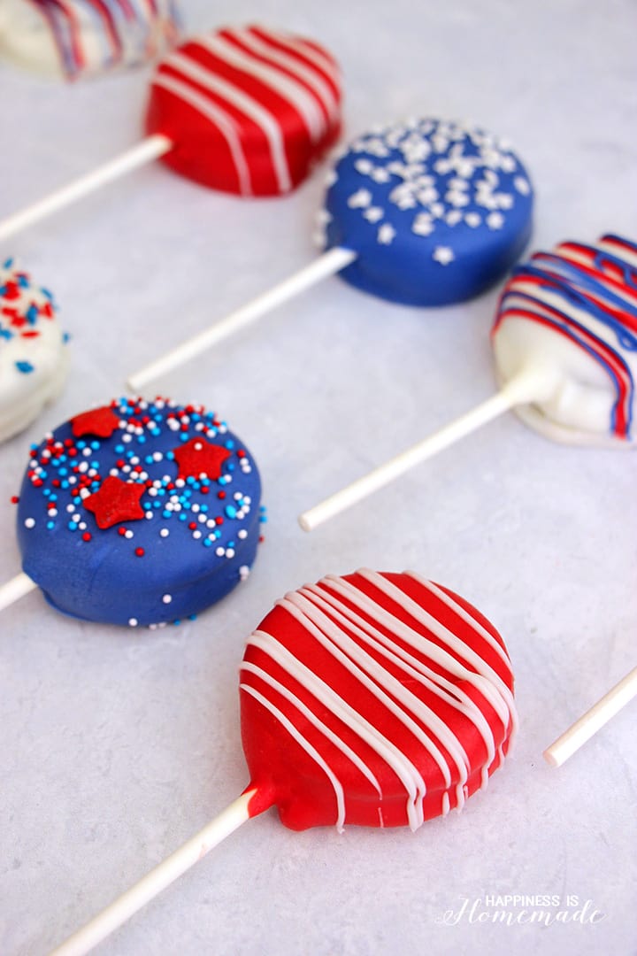 Patriotic-Oreo Pop - Happiness is Homemade