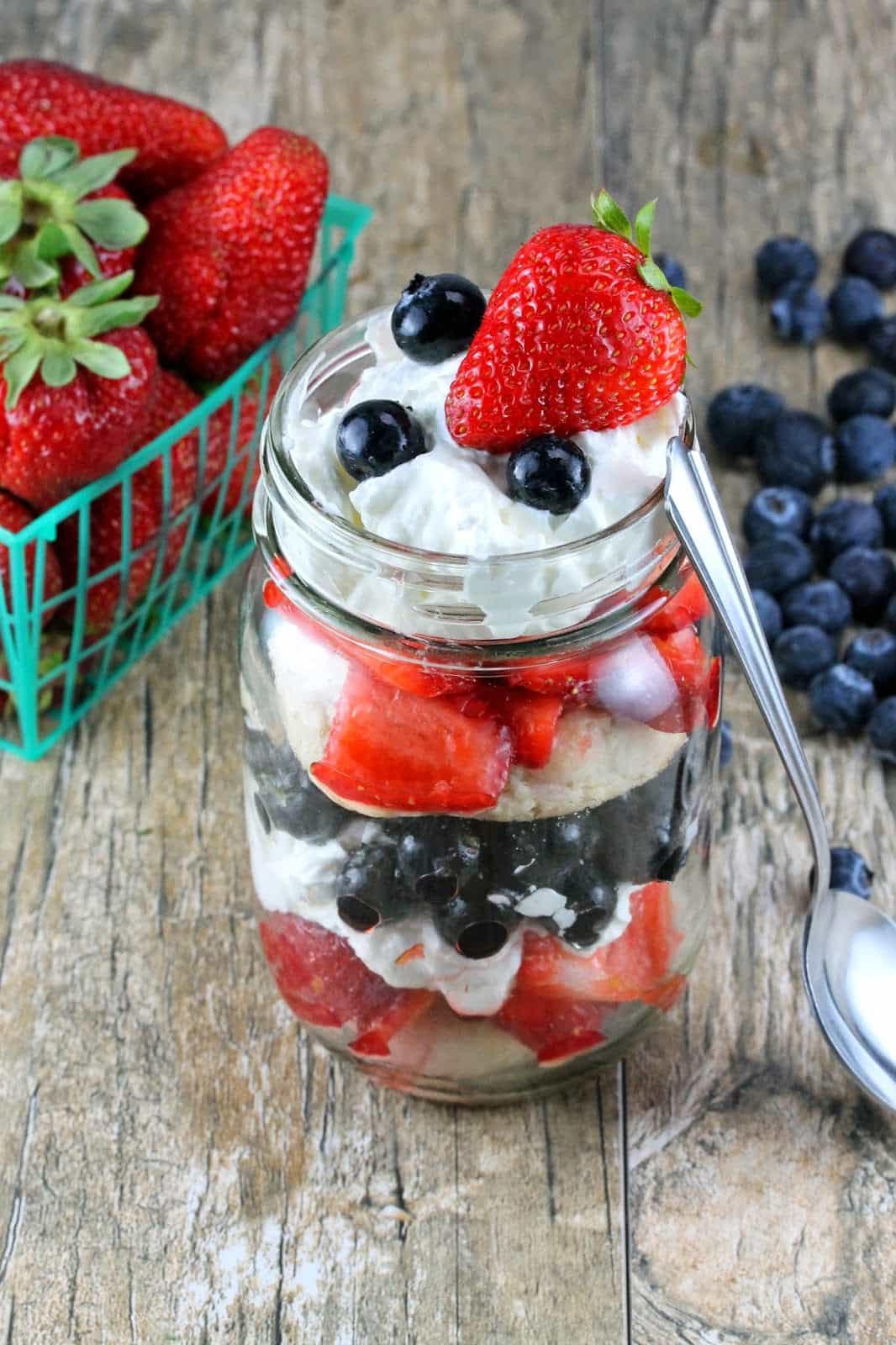 Red White and Blueberry Shortcake-The Stay At Home Chef