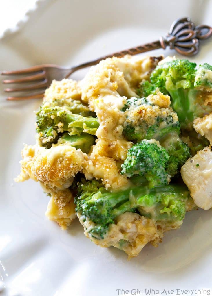 Chicken and Broccoli Bake - a tried and true recipe that we've been making for years. the-girl-who-ate-everything.com
