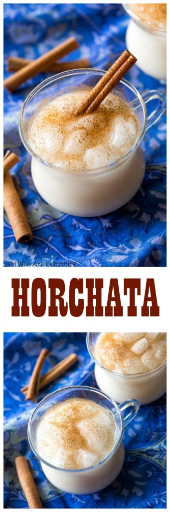 Horchata - a refreshing rice milk drink with a hint of cinnamon served over ice. #mexican #horchata #recipe #drink #nonalcoholic #beverage