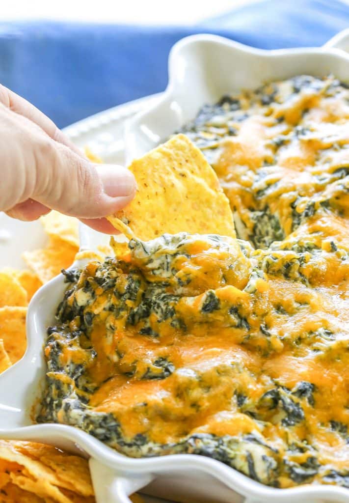 This Spinach Ranch Dip is a twist on the classic spinach dip. Everyone will want to know what your "secret" ingredient is. the-girl-who-ate-everything.com