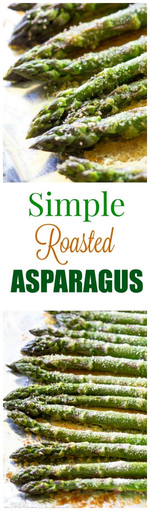 Simple Roasted Asparagus - There are lots of ways to cook asparagus but this is one of the best and easiest ways to enjoy the vegetable. #simple #roasted #asparagus #sidedish #recipe
