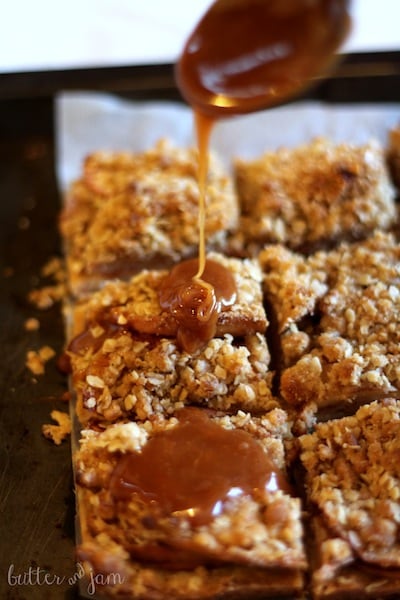 Caramel Apple Pie Bars-The Girl Creative