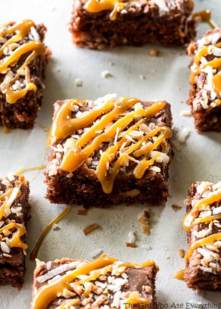 Chocolate Coconut Sheet Cake - your classic sheet cake with toasted coconut added to it. Think Almond Joy!