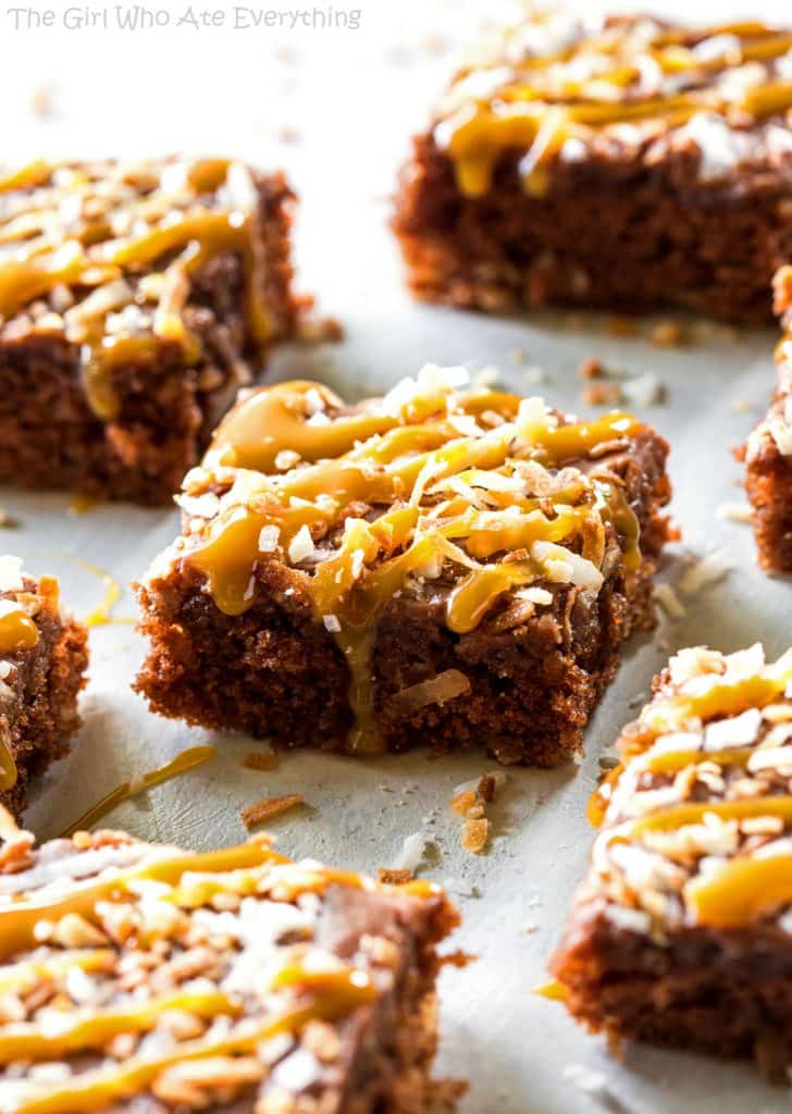 Chocolate Coconut Sheet Cake - your classic sheet cake with toasted coconut added to it. Think Almond Joy!