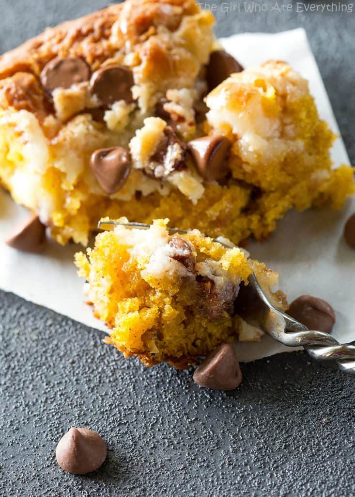 bite of cake on fork