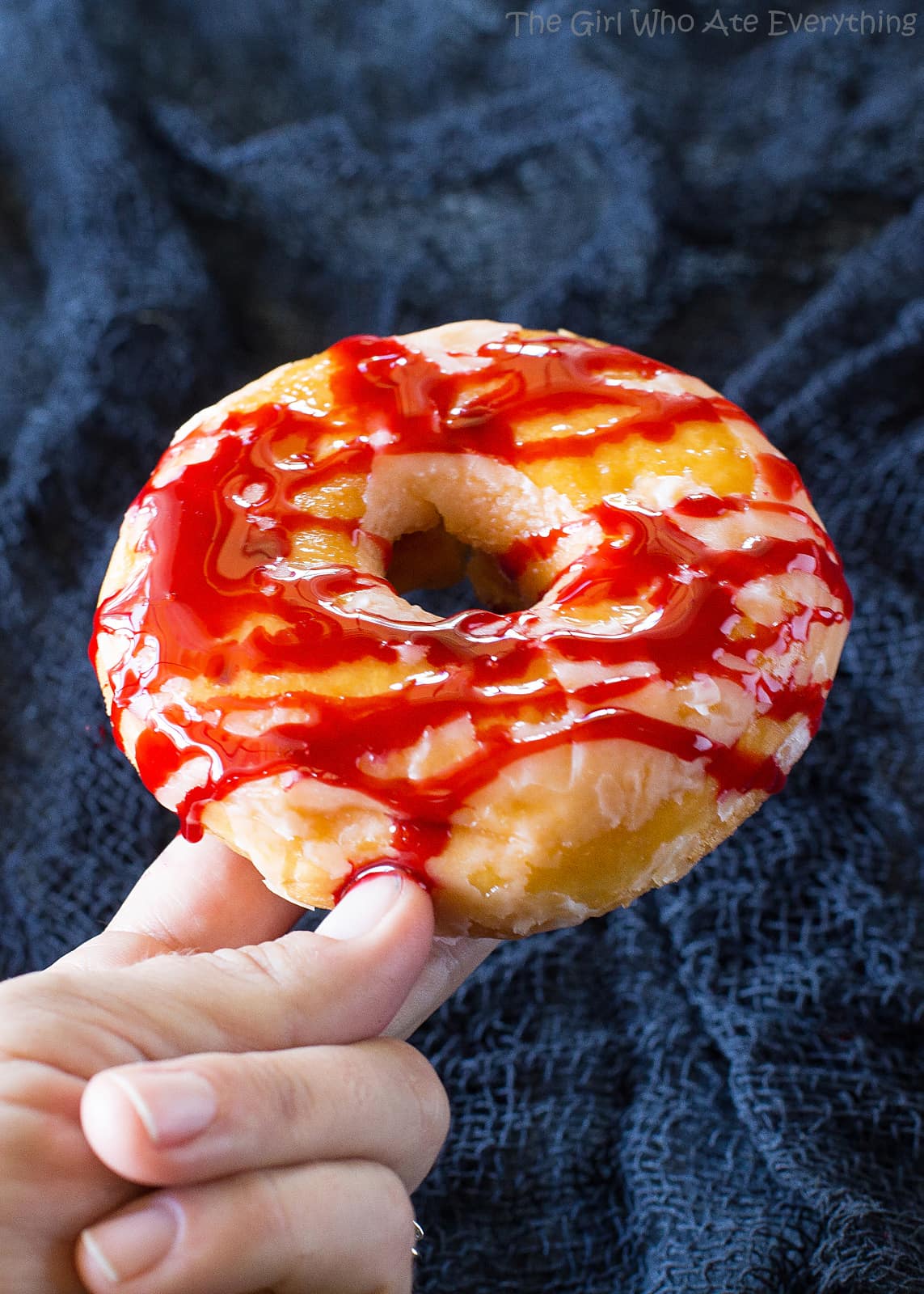 Edible Blood - drizzle it on cupcakes, cakes, donuts,...you name it! the-girl-who-ate-everything.com