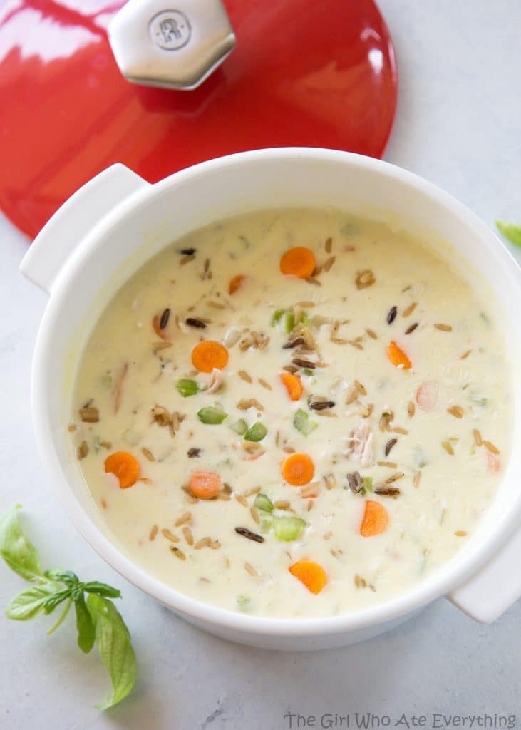 Creamy Chicken and Wild Rice Soup - nothing beats warm soup on a cold day. the-girl-who-ate-everything.com